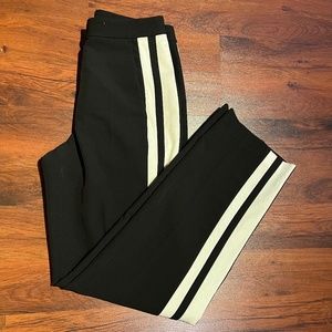 Allsaints Womens Dress Pants Black Size 2 Striped Celeste Trouser $230